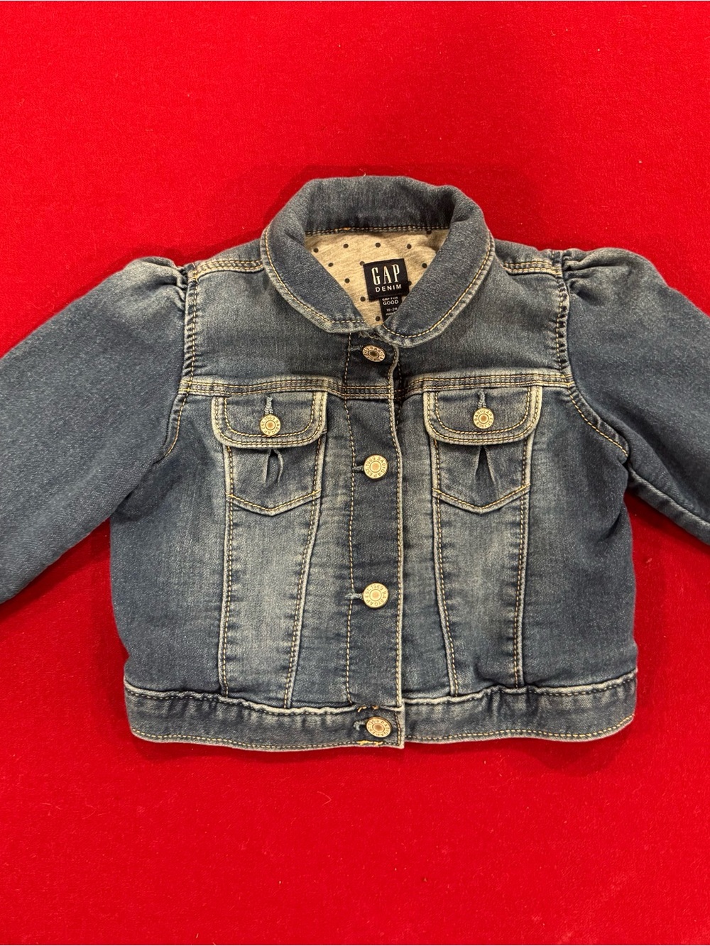 GAP Girls Washed Blue Denim Jacket
